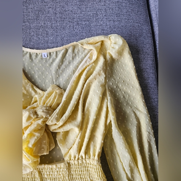 Yellow Ruffle Dress - Picture 10 of 11